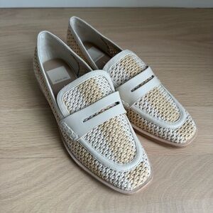 Dolce Vita Halley Raffia Woven Loafers - Ivory Women’s Size 7 NEW